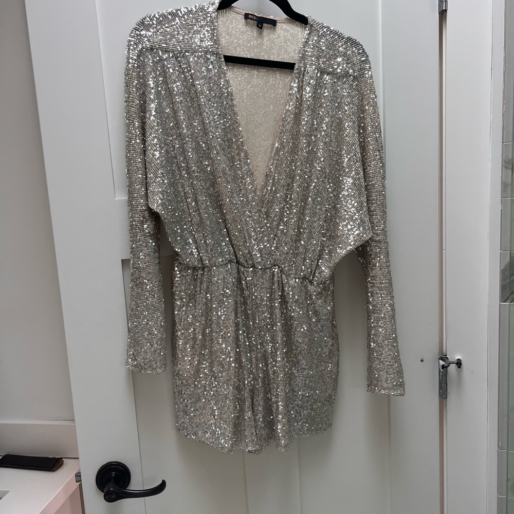 Maje Sequin Playsuit/Short Romper
